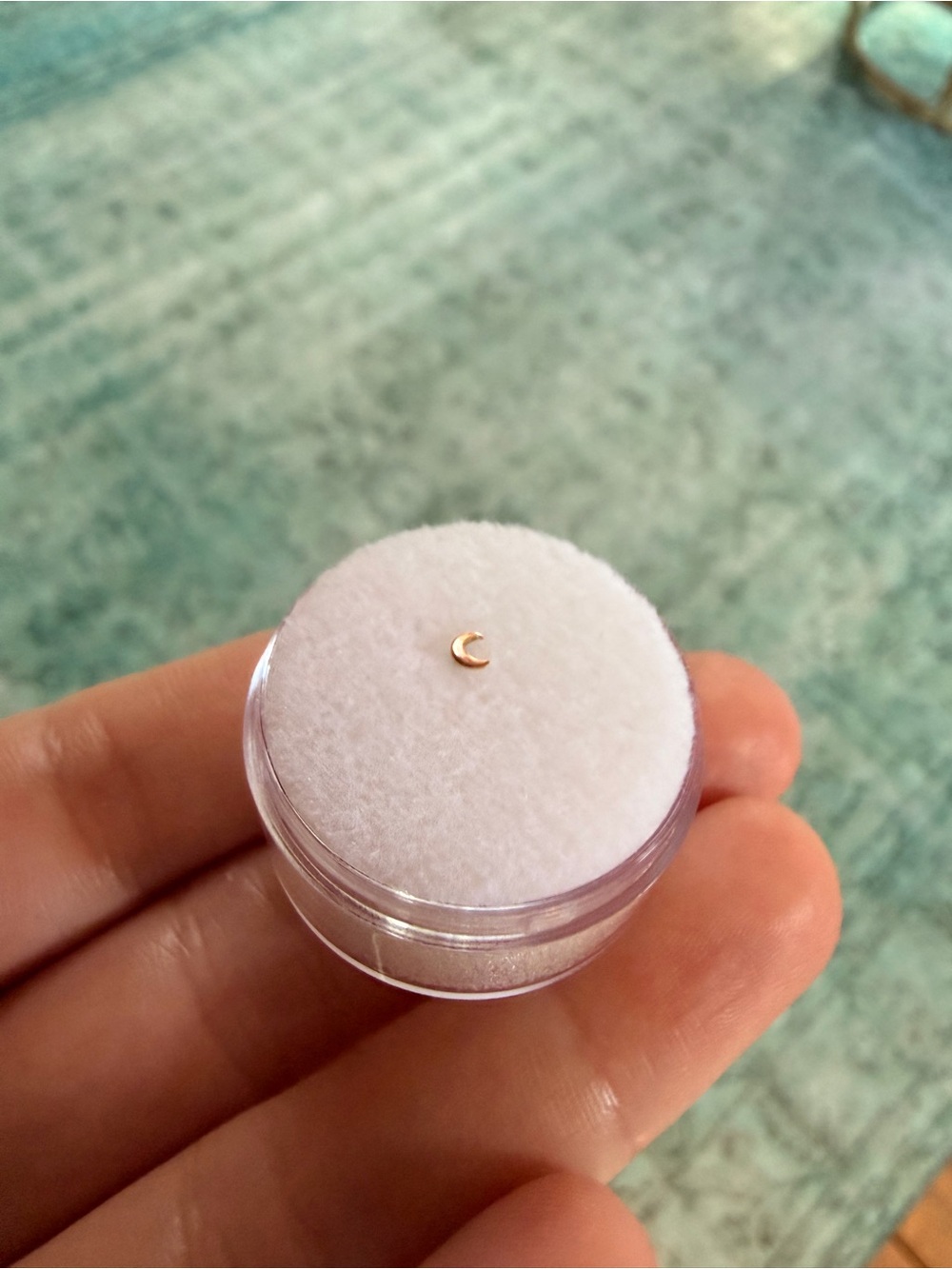 NWT LeRoi Moon threadless end in solid 14k rose gold
